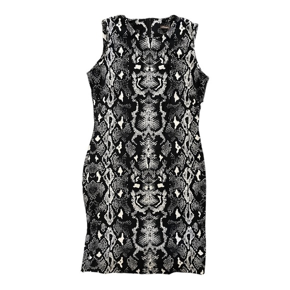 J. McLaughlin Devon Dress Snakeskin Print on Bainbridge Cloth Small See Note - Picture 1 of 9